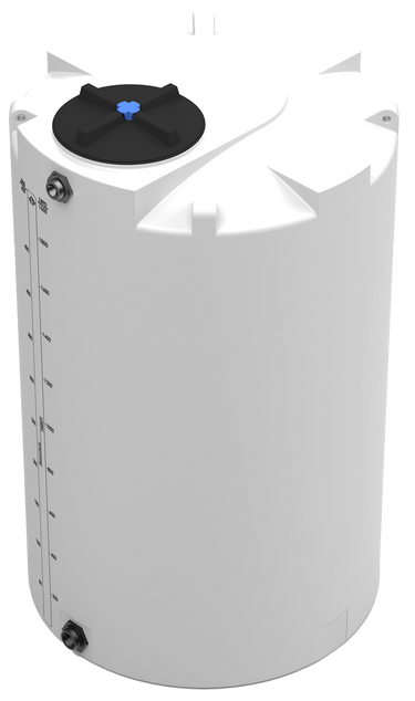 500 GAL PROCHEM® POTABLE WATER TANK W/BULKHEAD FITTINGS - LPE 1.0 FDA - NATURAL - DIA 47